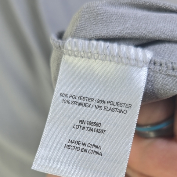 32 Degrees Cool Gray V-Neck Short Sleeve Dress Size XXL NwT - Picture 5 of 7